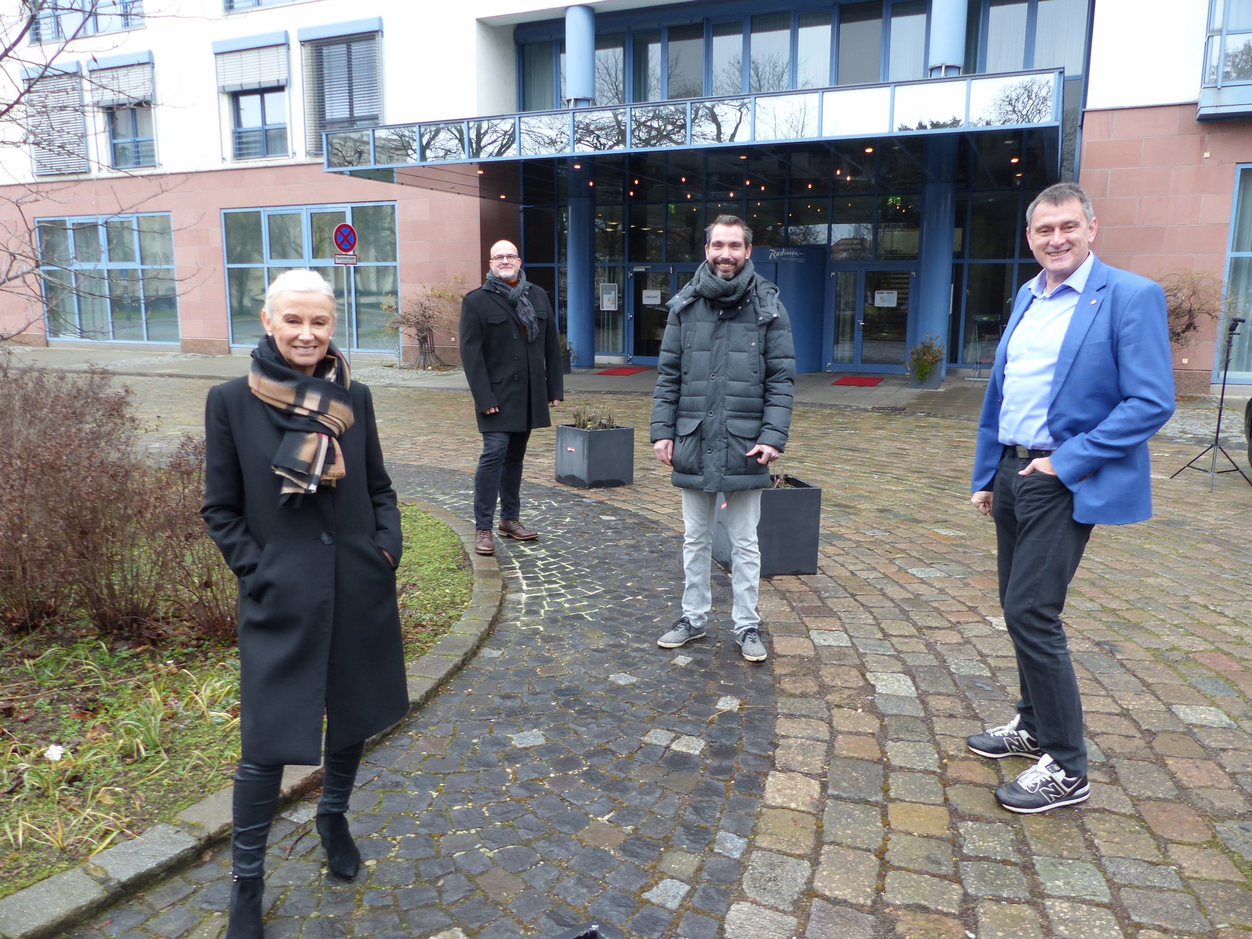 BNI v.l.n.r. Christiane Bünning, Sven Doberitzsch, Hagen Lichey und Jens Fiedler. Bildquelle: meeco Communication Services